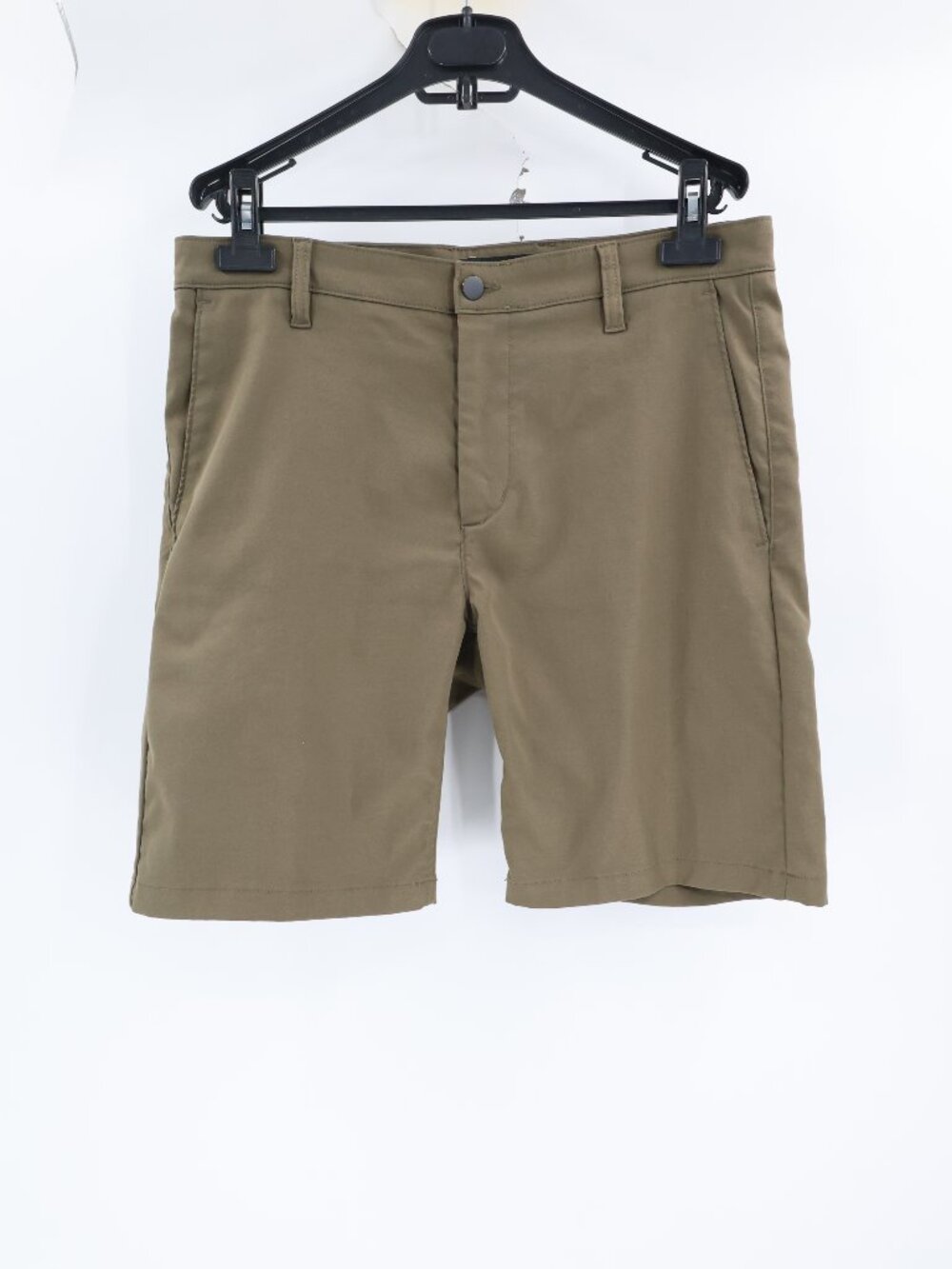 Proof Shorts Mens 32 9" Performance Flat Front Chino Solid Casual Mid Rise Green